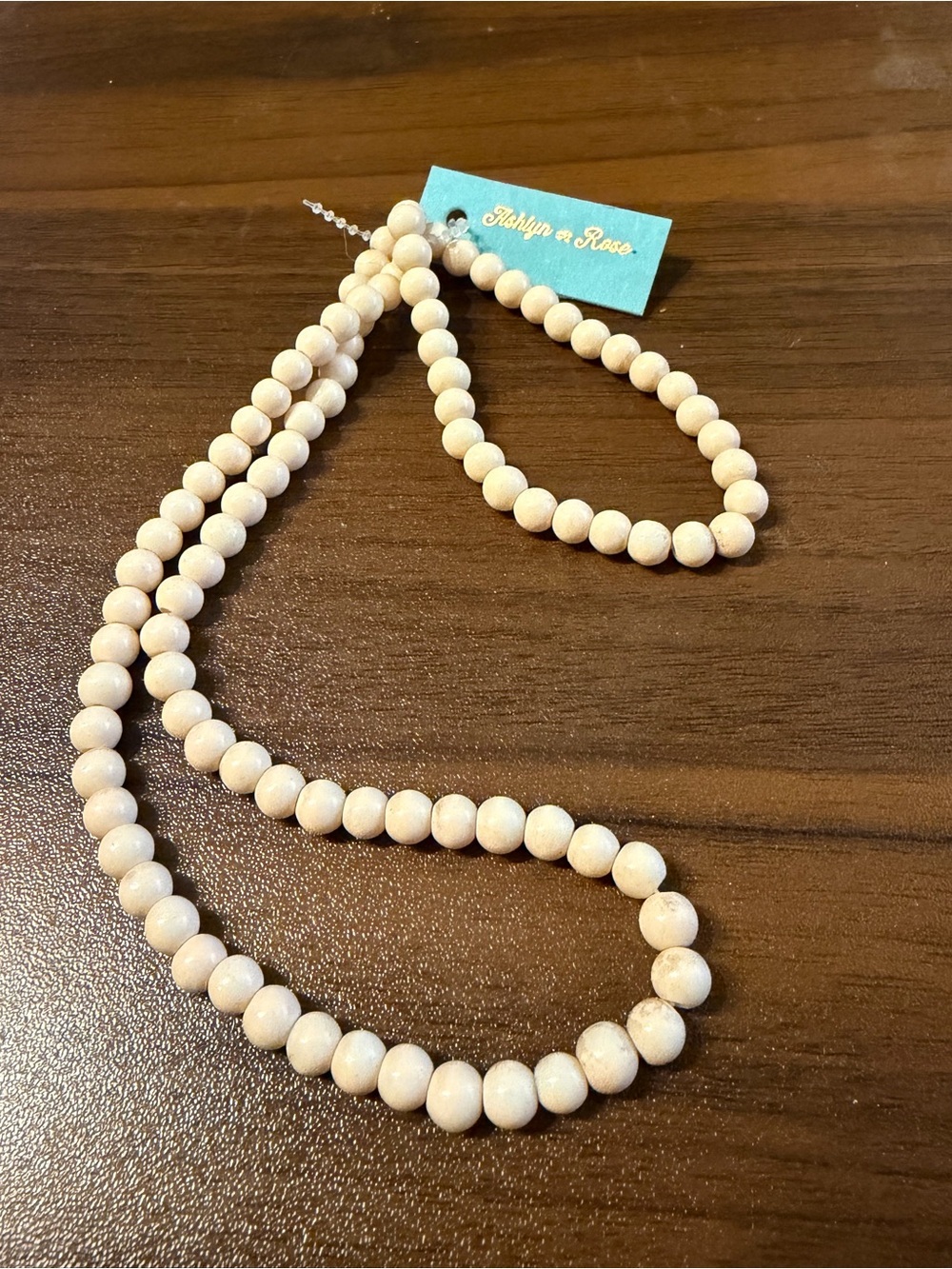 Neutral Cream Beaded Necklace by Ashlyn & Rose